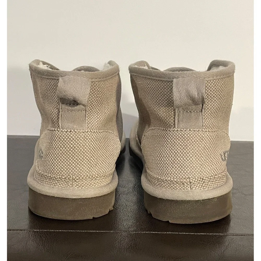 UGG MENS SIZE 9 NEUMEL NATURAL LACE UP CHUKKA BOOTS 1117613 GRAY TAN
